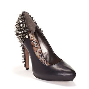 Sam Edelman Roza Spike Studded Pumps Leather Black